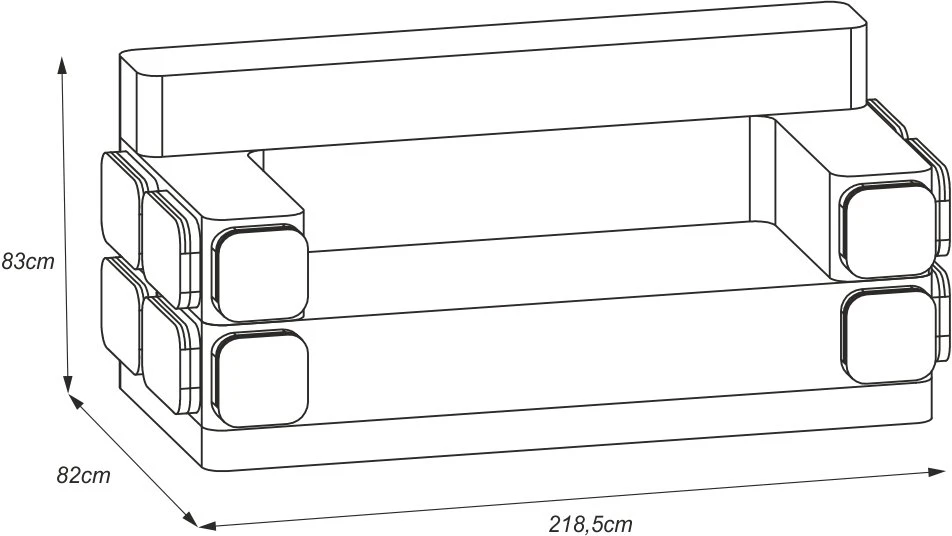 Yolco Sofa pripučiama GS6KW