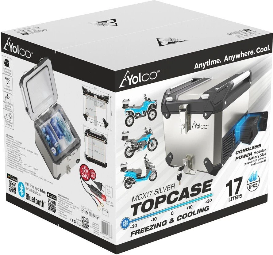 Yolco Topcase MCX17 Sidabrinis 17 l turistinis šaldytuvas
