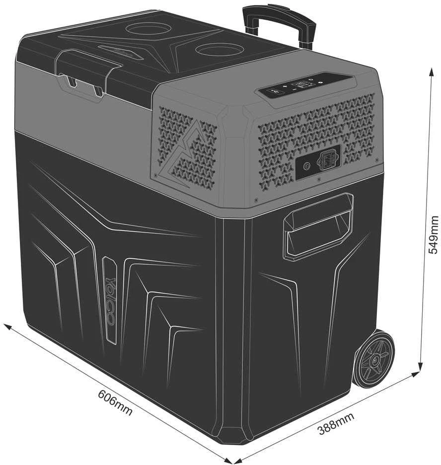 Turistinis šaldytuvas Yolco BCX50 Carbon 47 l