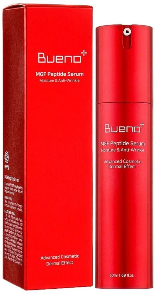 Bueno MGF peptidų drėkinantis ir maitinantis dieninis ir naktinis serumas veidui, 50 ml
