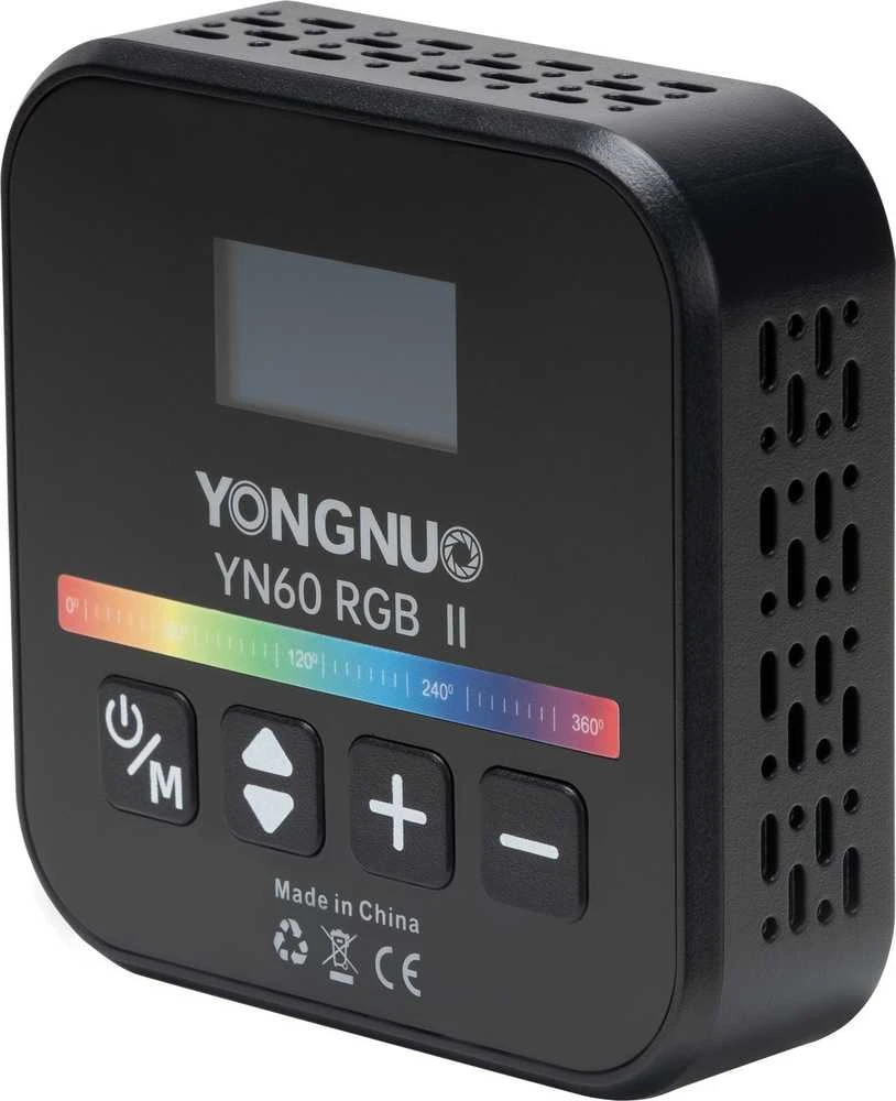 LED Šviestuvas Yongnuo YN60 RGB II WB (2500 K - 9900 K) (Juodas)