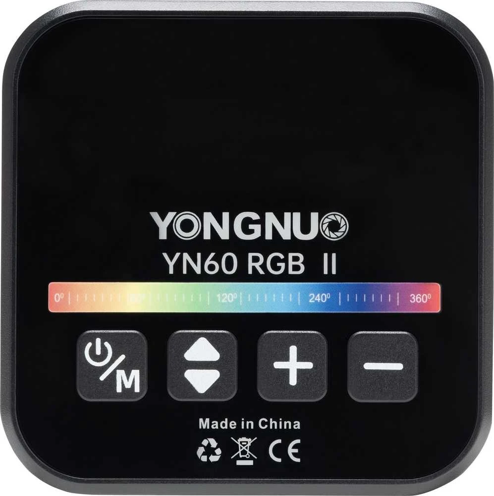 LED Šviestuvas Yongnuo YN60 RGB II WB (2500 K - 9900 K) (Juodas)
