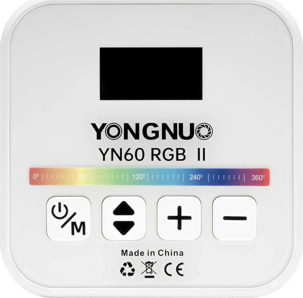 Lubinis šviestuvas LED Šviestuvas Yongnuo YN60 RGB II WB (2500 K - 9900 K) (Baltas)