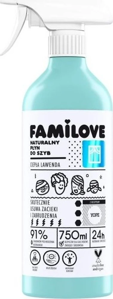 Yope Familove natūralus langų valiklis 750ml