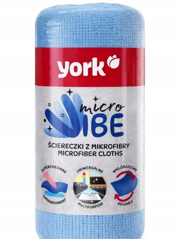York Ściereczki su mikrofibry rulonėlyje Micro Vibe 20 vnt. (36020490)