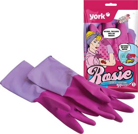York Rosie guminės pirštinės rožinės