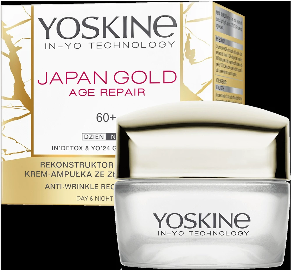 Yoskine Japan Gold 60+ Repairing Day & Night Kreminis Face veido kremas, 50 ml