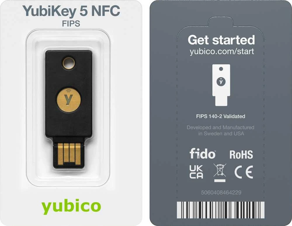 Saugumo Raktas - Yubico YubiKey 5 NFC FIPS USB