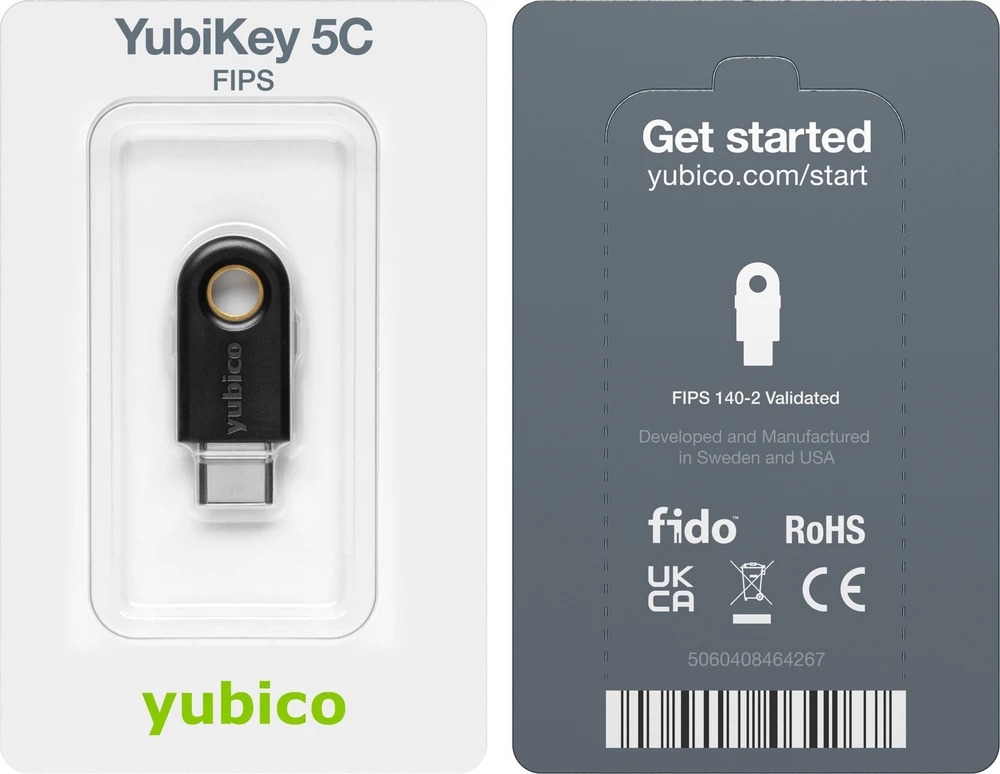Apsaugos raktas - Yubico YubiKey 5C FIPS USB-C juodas