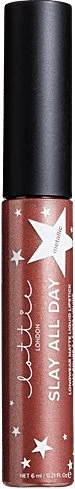Lottie London Slay All Day Metallic skysti lūpų dažai, shoked, 6 ml