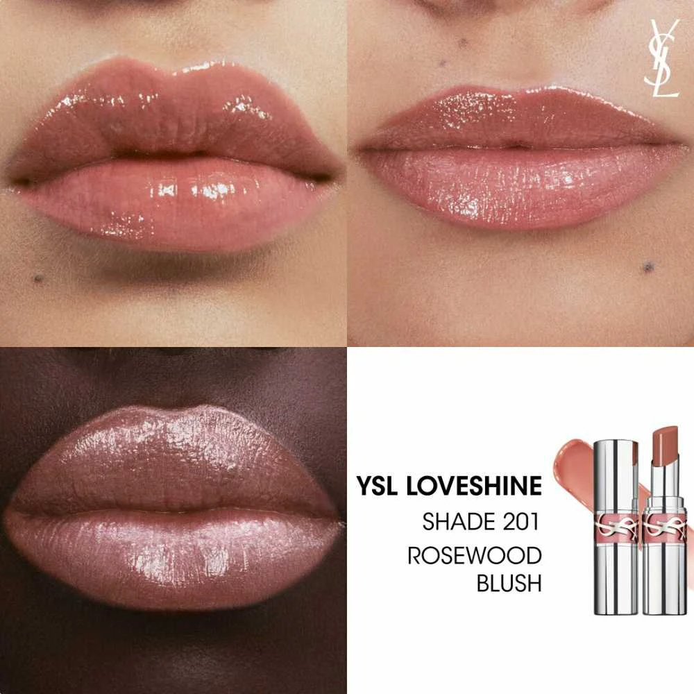 Yves Saint Laurent Loveshine Lipstick drėkinamieji lūpų dažai, 3 g | spalva: 201 Rosewood Blush