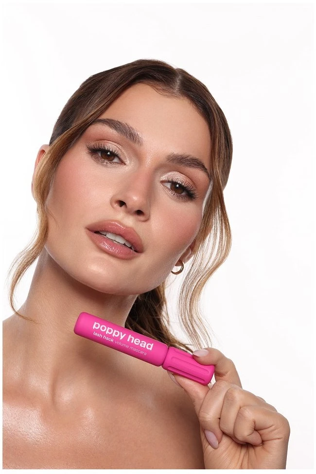 Poppy Head Lash Hack tūrio didinantys blakstienų tušas 01 Juodas 9g