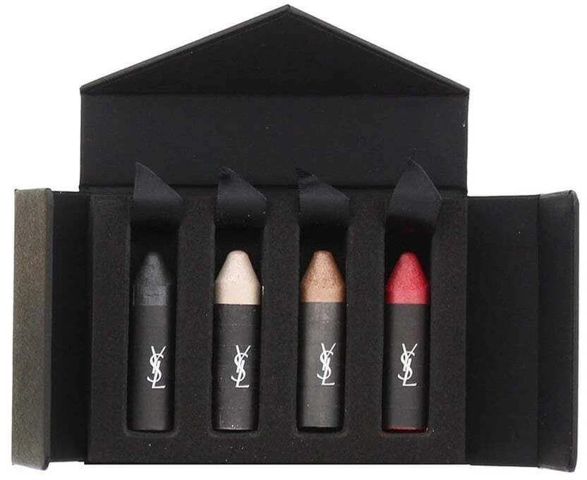 Gift Set Yves Saint Laurent Couture Chalks Kreminis Lipstick & Lūpų blizgis 4.4g each Le Rouge Le Noir Le Nude Le Cuivre, 4 vnt. 17.6 g