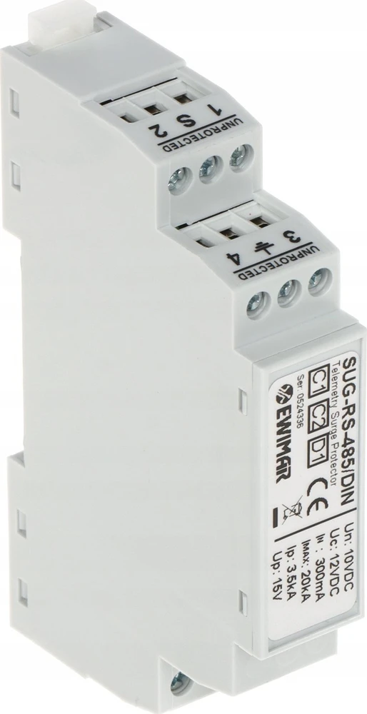 ZABEZPIECZENIE PRZECIWPRZEPIĘCIOWE SUG-RS485/DIN LINII SYMETRYCZNEJ RS-485 EWIMAR