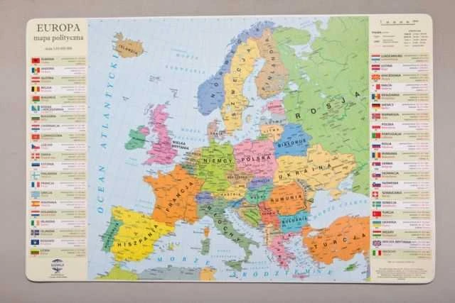 Europos politinis žemėlapis stalo padėklas