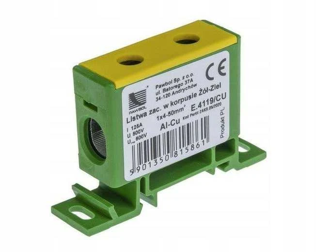 Srovės gnybtas Pawbol 1X2.5-35mm² geltona/žalia