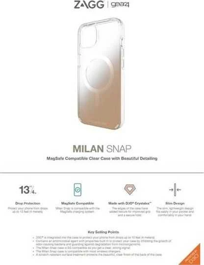 Dėklas Gear4 D3O Milan Snap Gradient 2 Apple iPhone 13 Gold