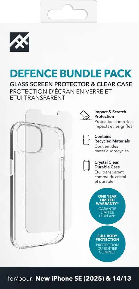 ZAGG komplektas cse + grūdintas stiklas IF DEFENCE BUNDLE IPHONE 13 / 14 / 15 / 16e skaidrus