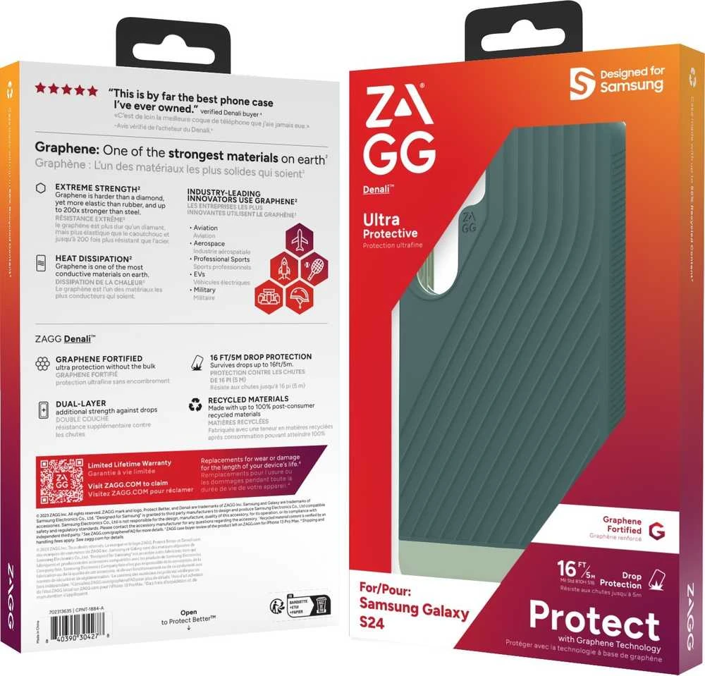 ZAGG Cases Denali Samsung Galaxy S24 - dėklas telefonui žalios spalvos