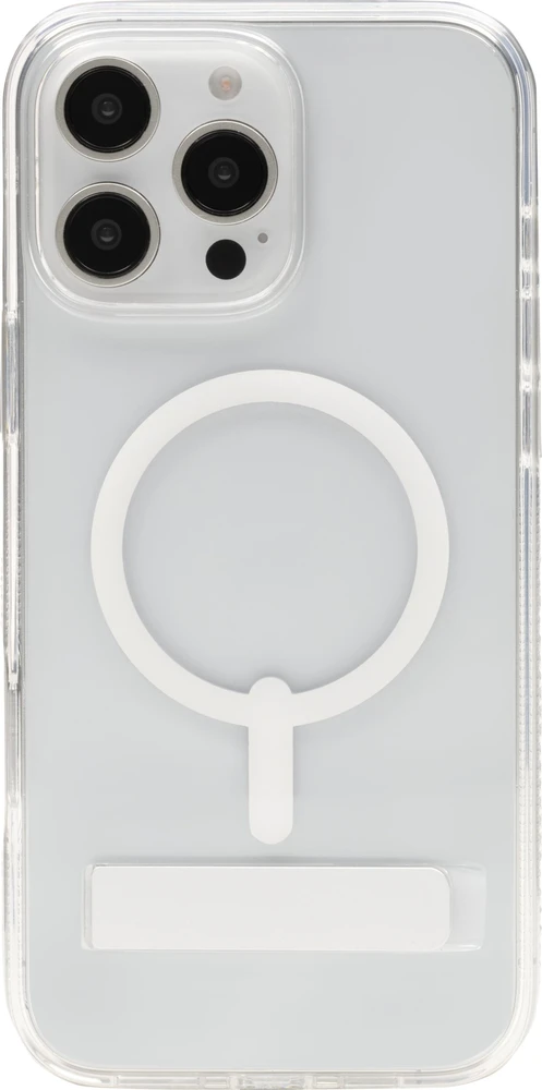 ZAGG Crystal Palace Snap Kickstand MagSafe dėklas su stovu, skirtas iPhone 16 Pro Max – skaidrus