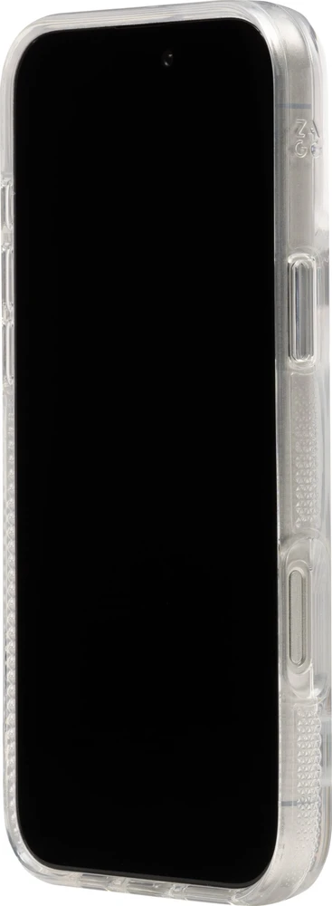 ZAGG Crystal Palace Snap Kickstand MagSafe dėklas su stovu, skirtas iPhone 16 Pro Max – skaidrus