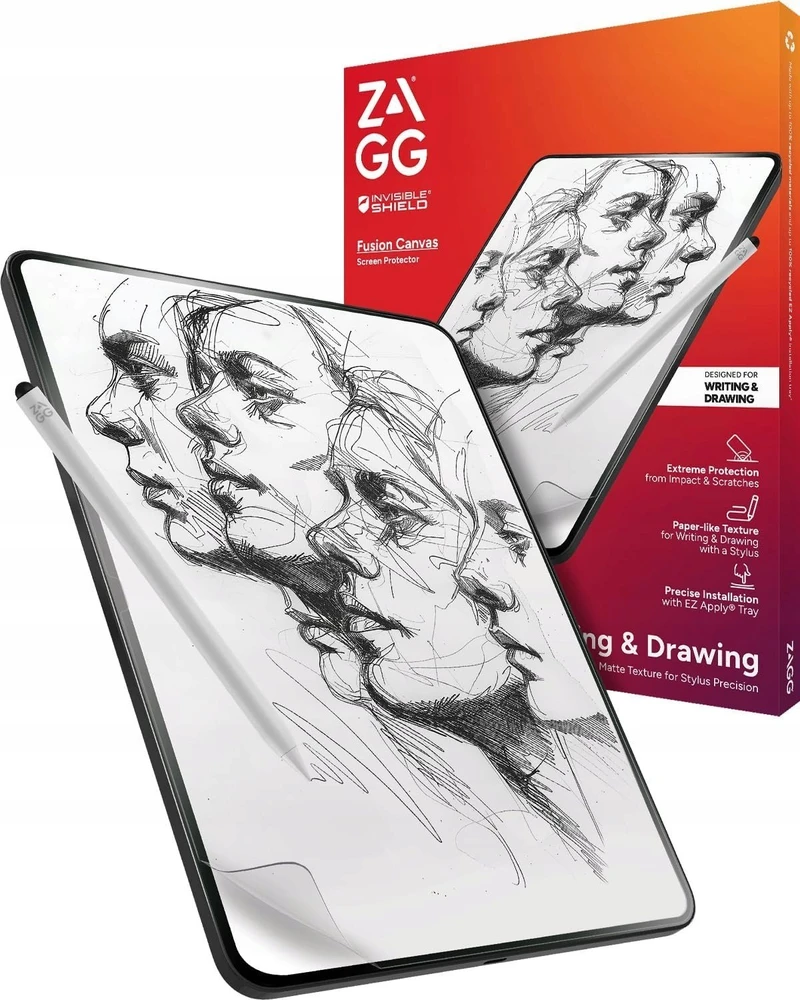 ZAGG InvisibleShield Fusion Canvas Antibakterinė apsauga Plėvelė Imituojantis popierius Apple iPad Pro 11" 2024 m