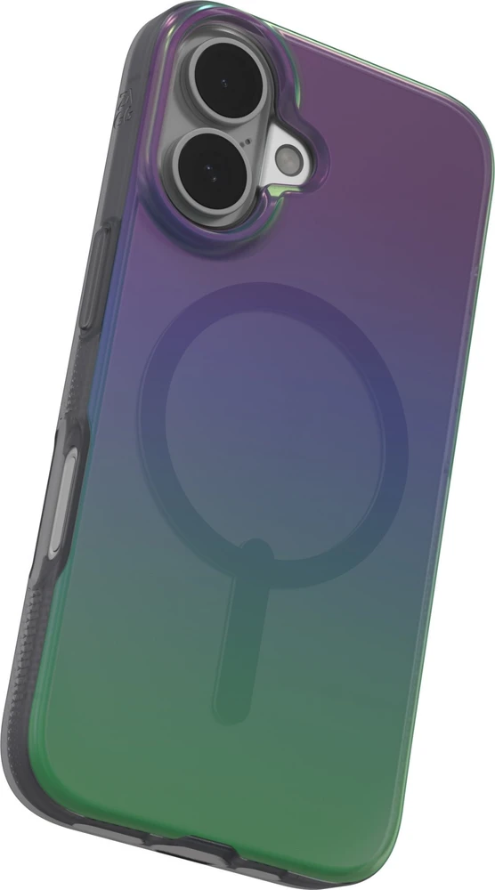 ZAGG Milan Snap Dėklas su MagSafe, skirtas iPhone 16 – žalia/violetinė