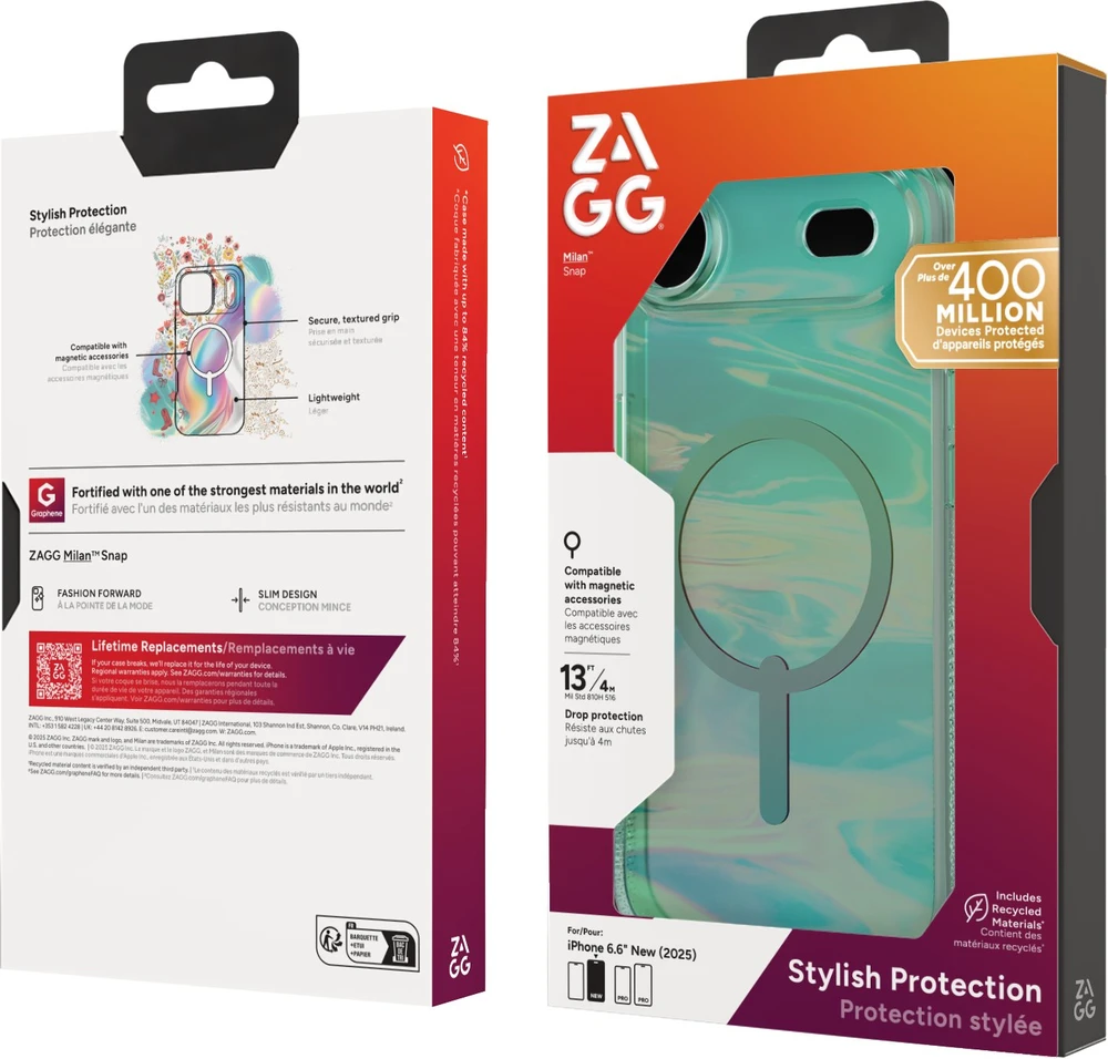ZAGG dėklas MILAN SNAP, suderinamas su „MagSafe“, skirtas IPHONE 17 Air oil slick