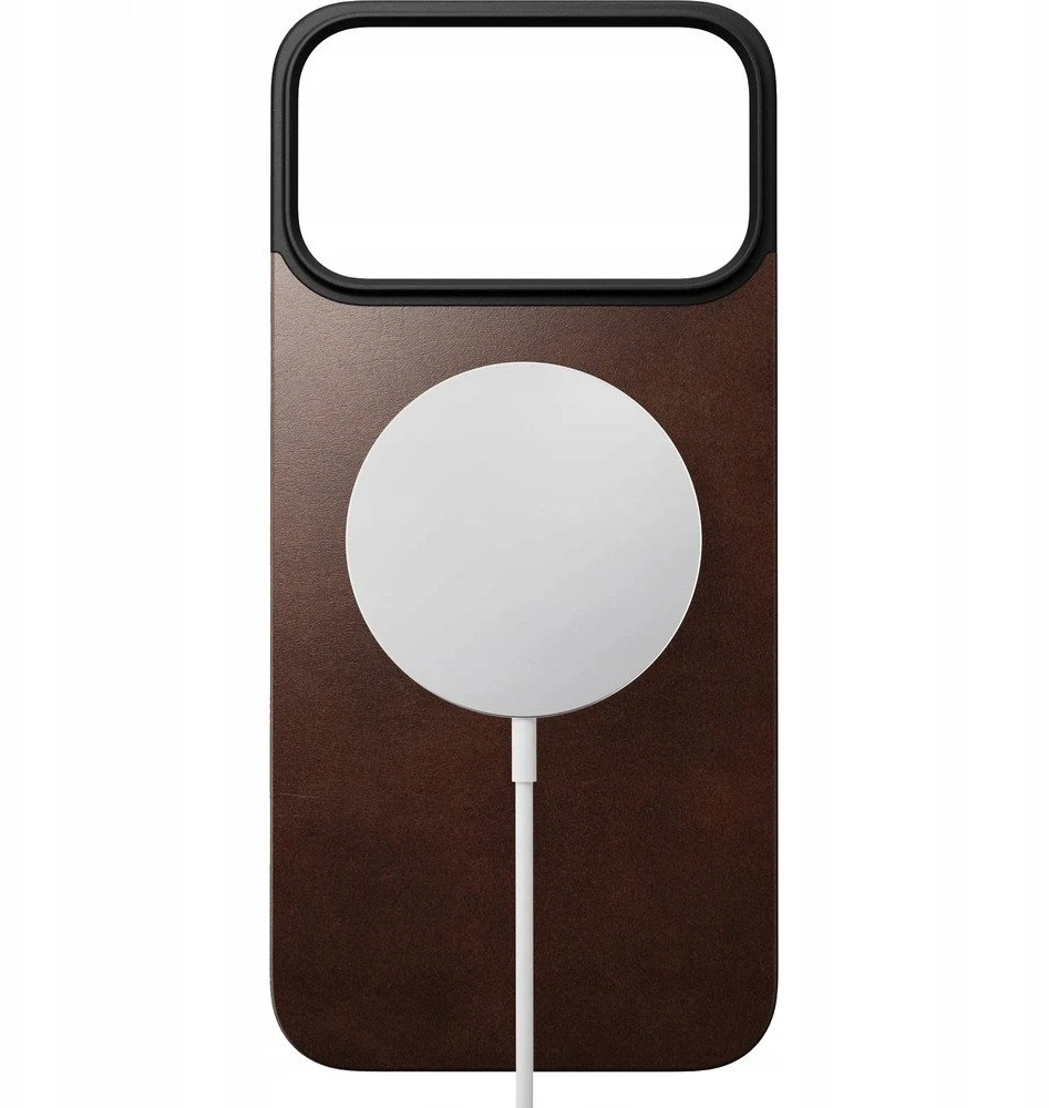 „Nomad“ magnetinis odinis dėklas, kaimiško stiliaus rudas (Horween), „Magsafe“ – „iPhone 17 Pro Max“
