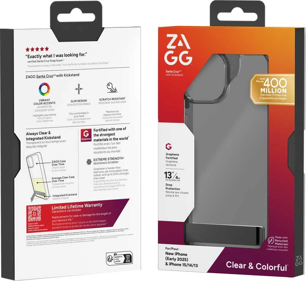 Dėklas ZAGG case SANTA CRUZ KS for IPHONE 13 / 14 / 15 / 16e juodas