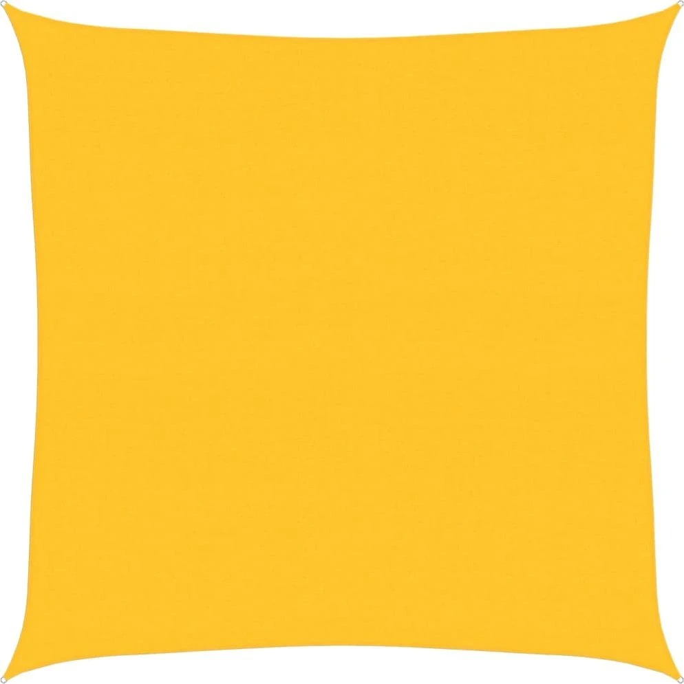 Saulės skėtis, burė, 160 g/m², kvadratinė, geltona, 6x6 m, HDPE