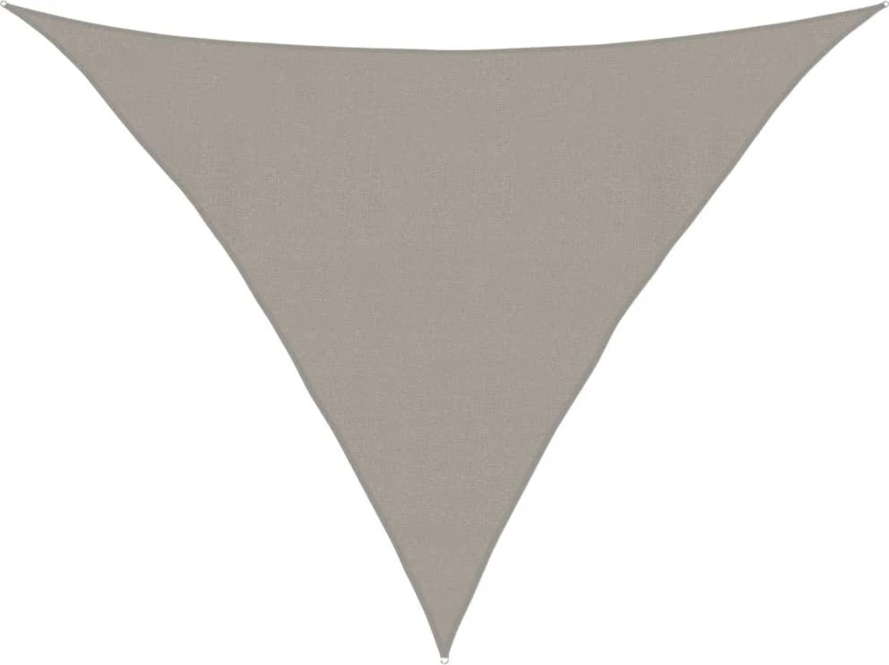 Saulės skėtis, 160 g/m², trikampė, šviesiai pilka, 4x4x5,8m, HDPE