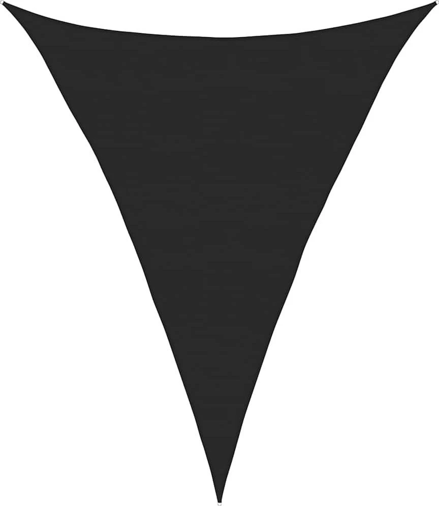 Saulės skėtis, 160 g/m², trikampio formos, juoda, 5x7x7 m, HDPE