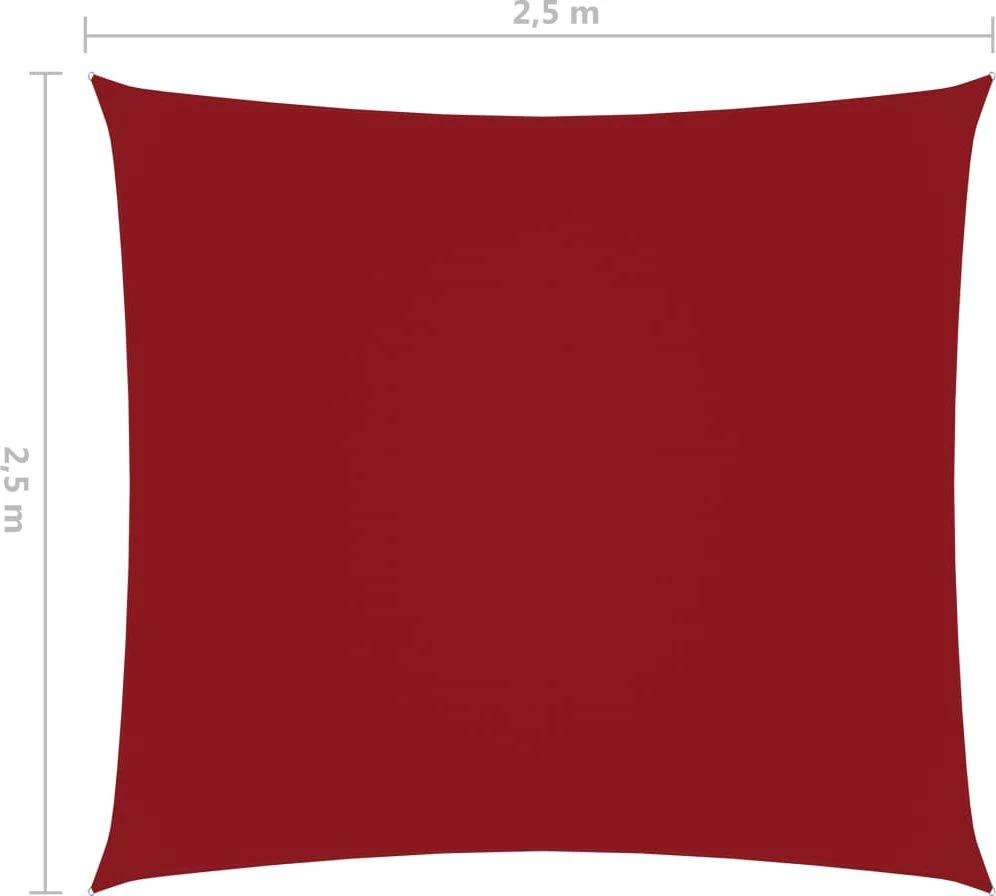 Uždanga nuo saulės, raudona, 2,5x2,5m, oksfordo audinys