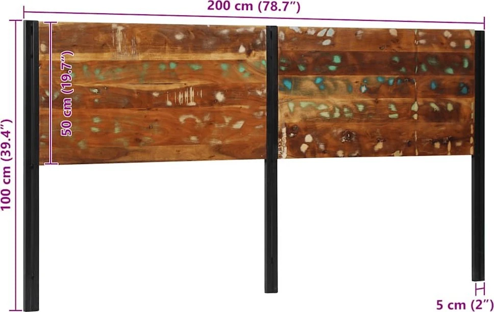 Galvūgalis, 200cm, perdirbta mediena ir geležis