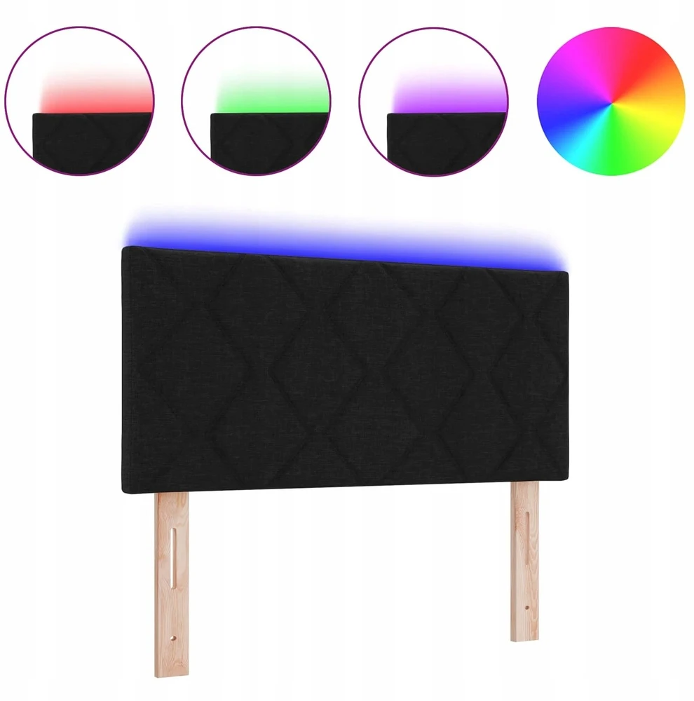 LED galvūgalis Juodas audinys