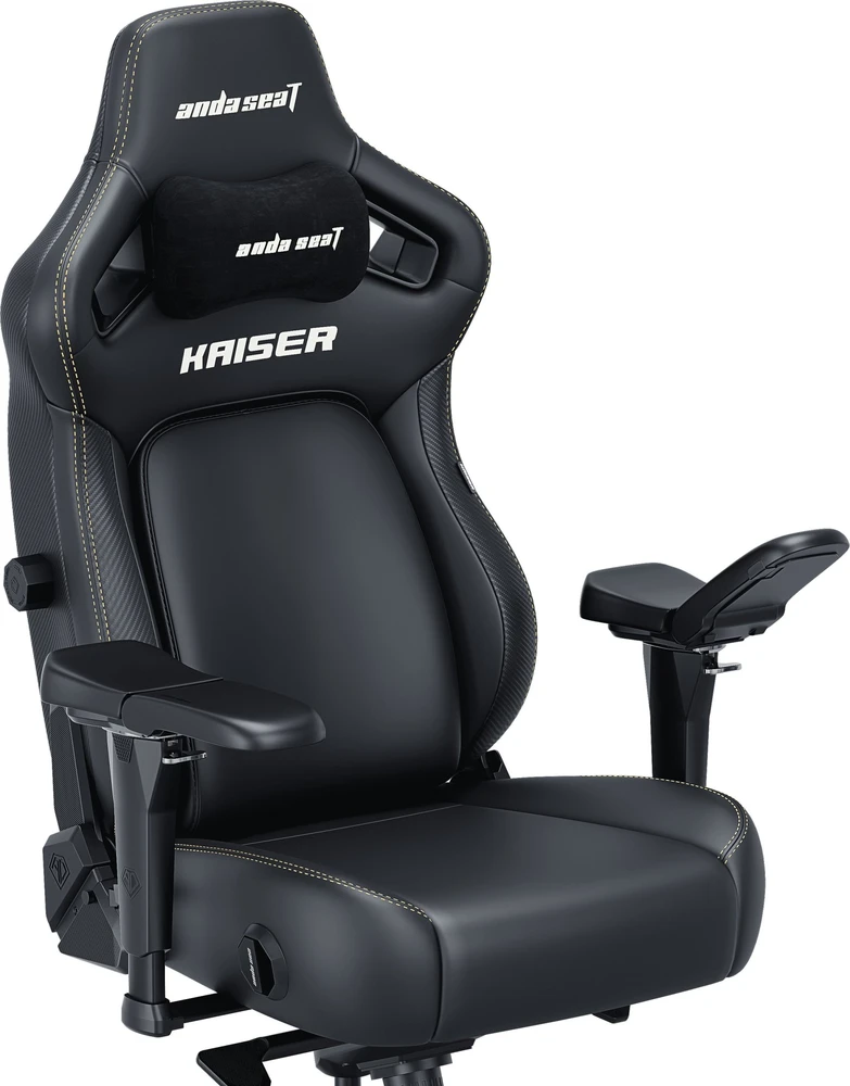 Žaidimų kėdė AndaSeat Kaiser 4 L | spalva: juoda (oda)