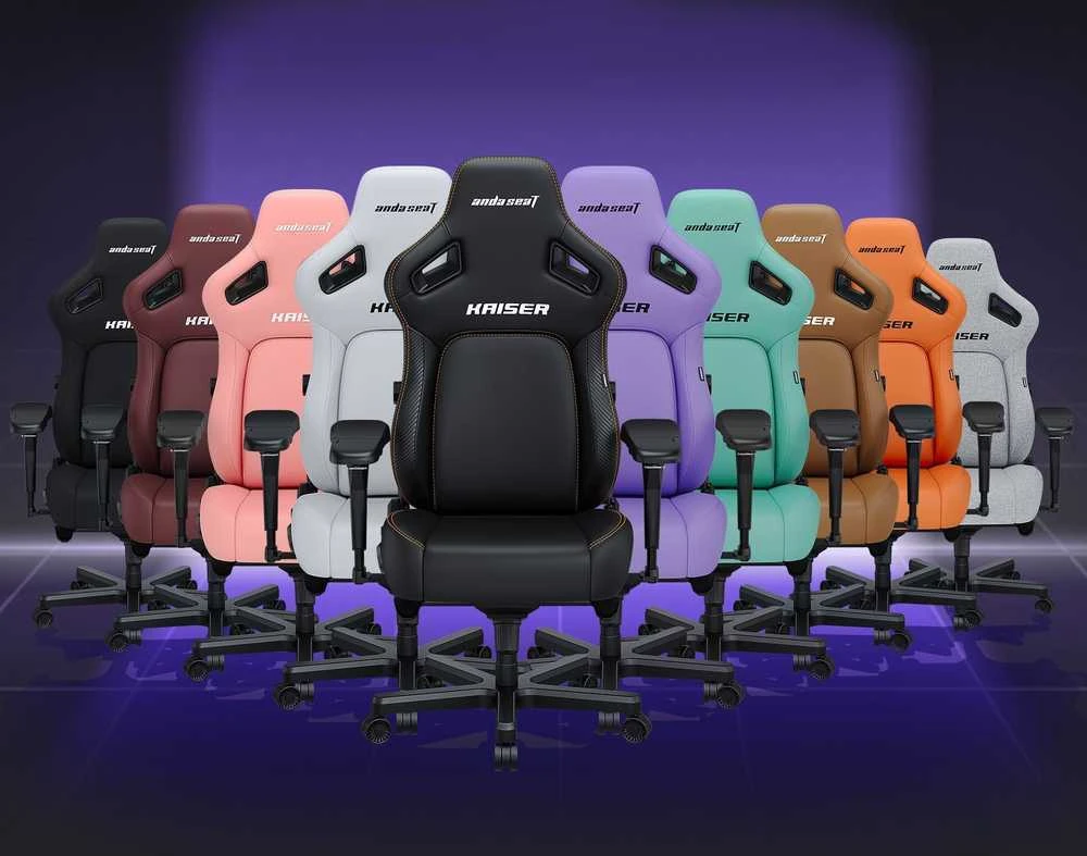 Žaidimų kėdė AndaSeat Kaiser 4 L | spalva: juoda (oda)