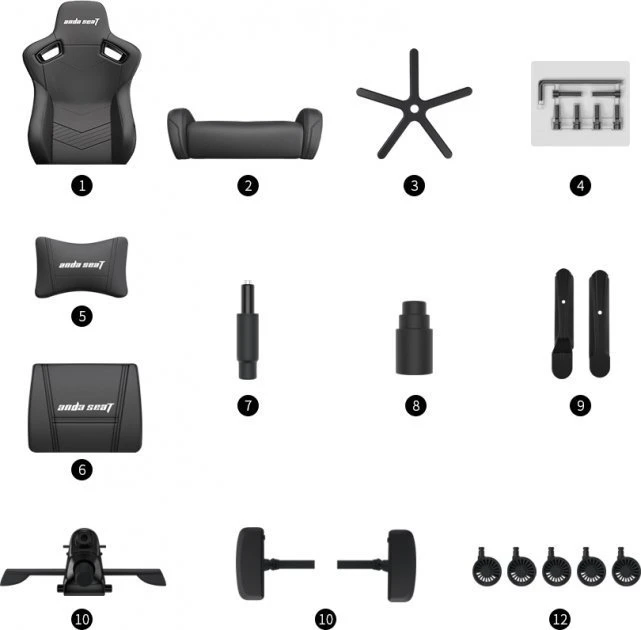 Žaidimų kėdė AndaSeat Kaiser 2 XL, PVC oda, ruda