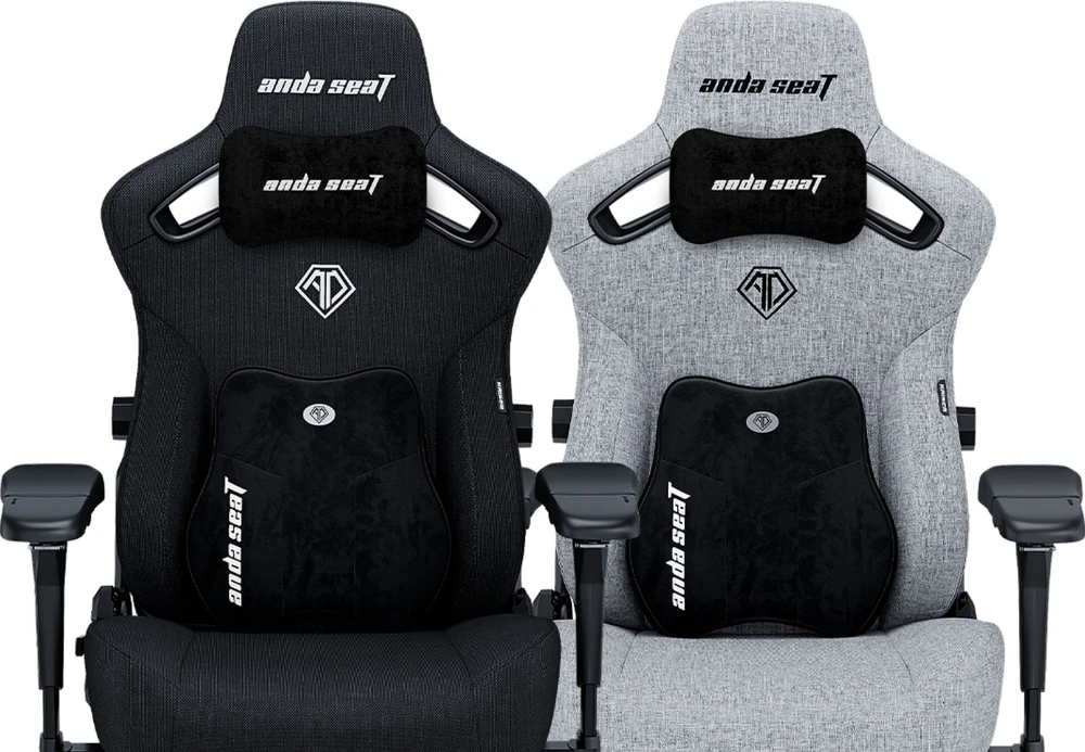 Žaidimų kėdė AndaSeat Kaiser 3 PRO XL, juodos spalvos, medžiaga: audinys