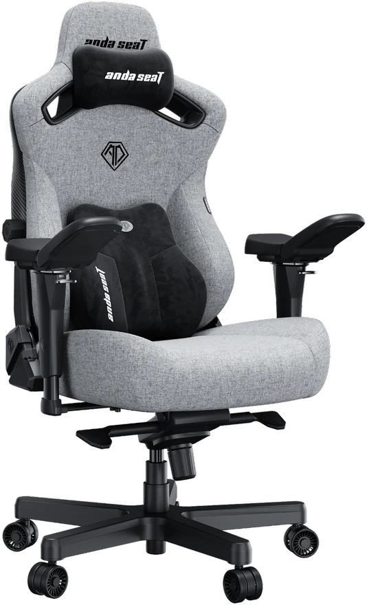 Žaidimų kėdė AndaSeat Kaiser 3 PRO XL, pilkos spalvos, medžiaga: audinys