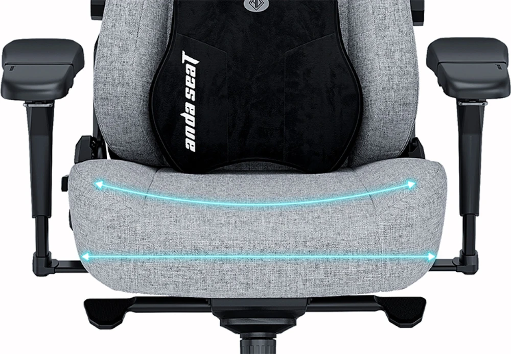 Žaidimų kėdė AndaSeat Kaiser 3 PRO XL, pilkos spalvos, medžiaga: audinys