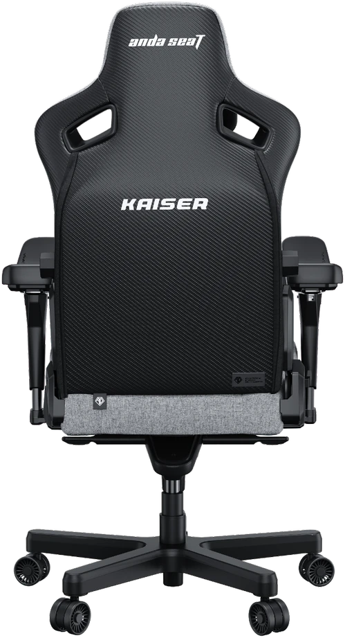Žaidimų kėdė AndaSeat Kaiser 3 PRO XL, pilkos spalvos, medžiaga: audinys