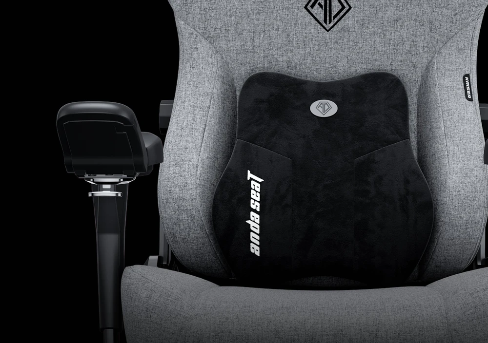 Žaidimų kėdė AndaSeat Kaiser 3 PRO XL, pilkos spalvos, medžiaga: audinys