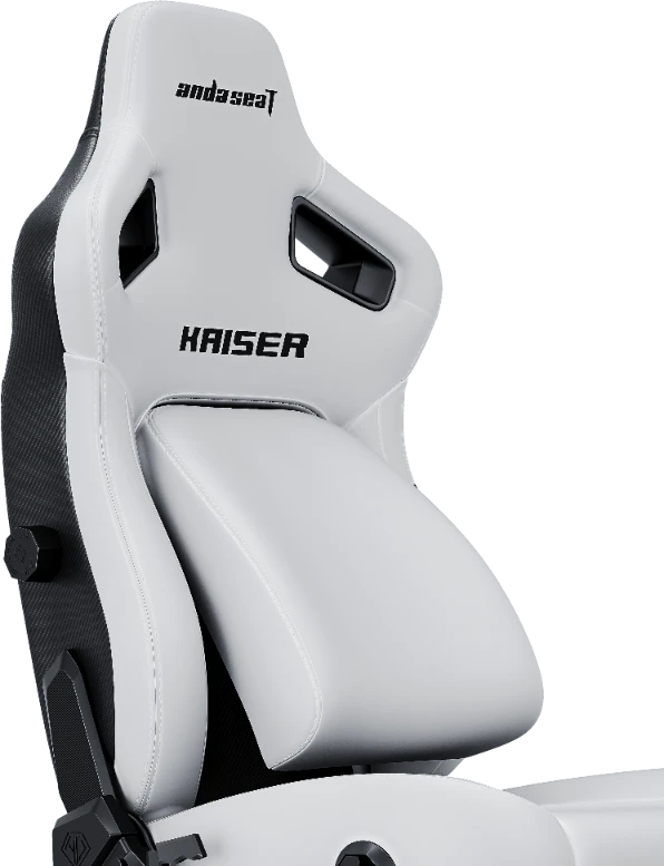 Žaidimų kėdė AndaSeat Kaiser 4 XL, baltos spalvos, medžiaga: eko oda
