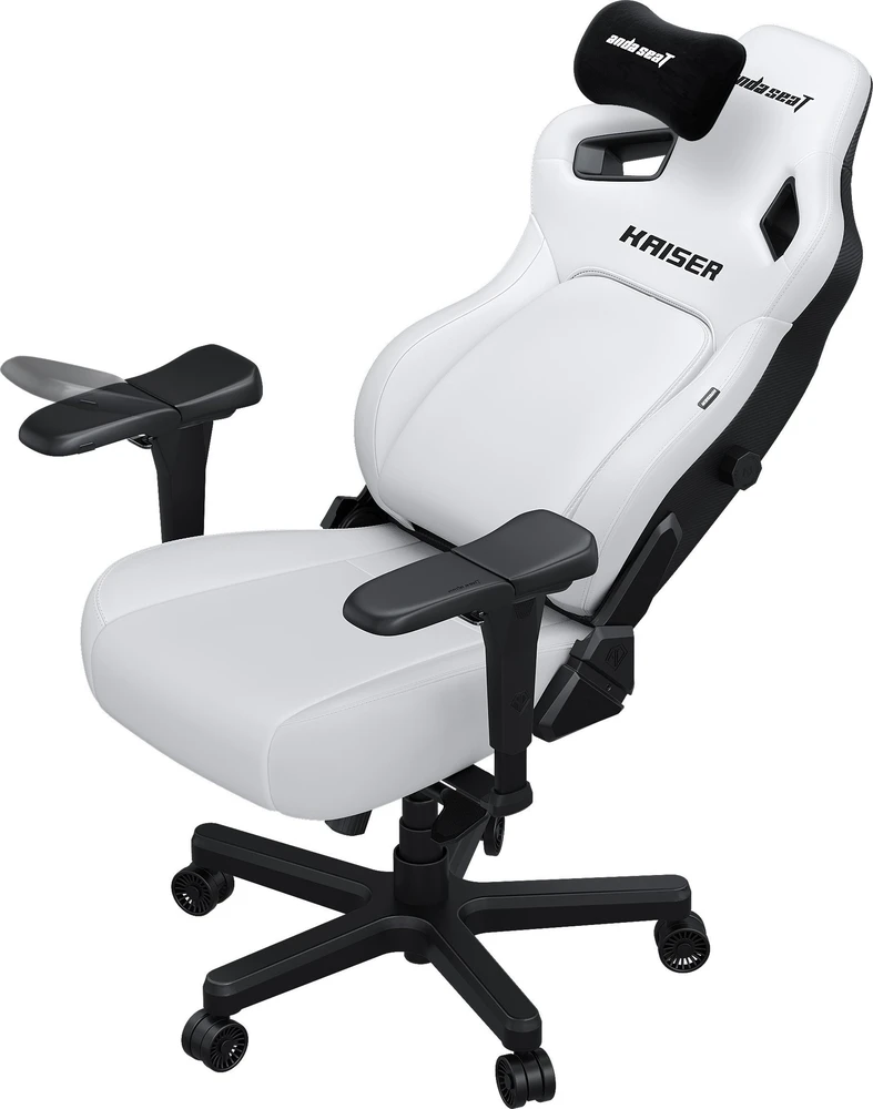 Žaidimų kėdė AndaSeat Kaiser 4 XL, baltos spalvos, medžiaga: eko oda