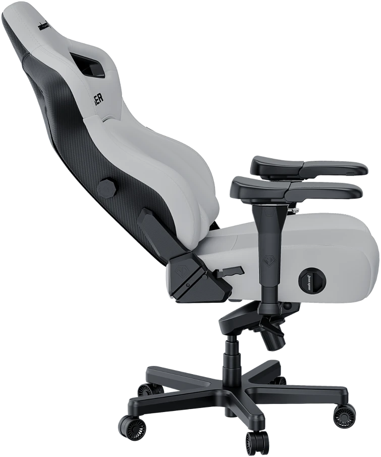 Žaidimų kėdė AndaSeat Kaiser 4 XL, baltos spalvos, medžiaga: eko oda