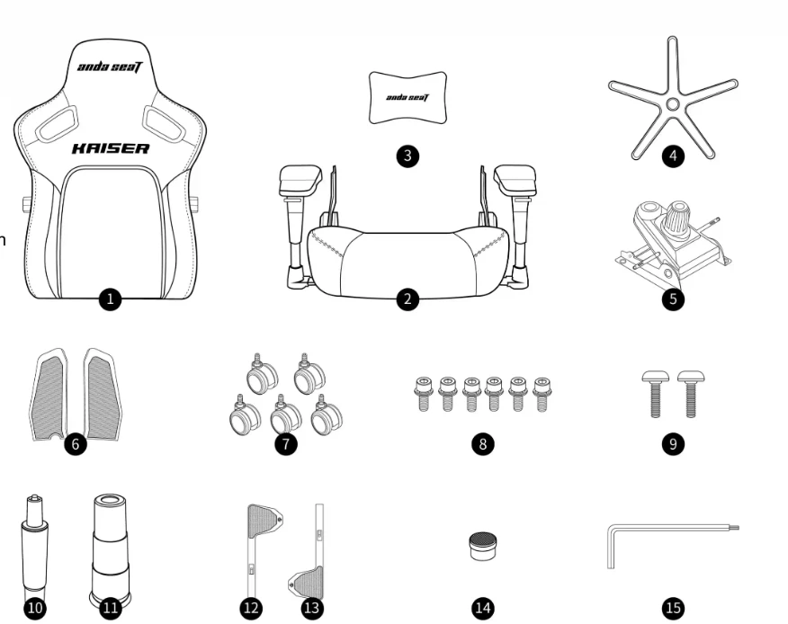 Žaidimų kėdė AndaSeat Kaiser 4 XL, violetinės spalvos, medžiaga: eko oda