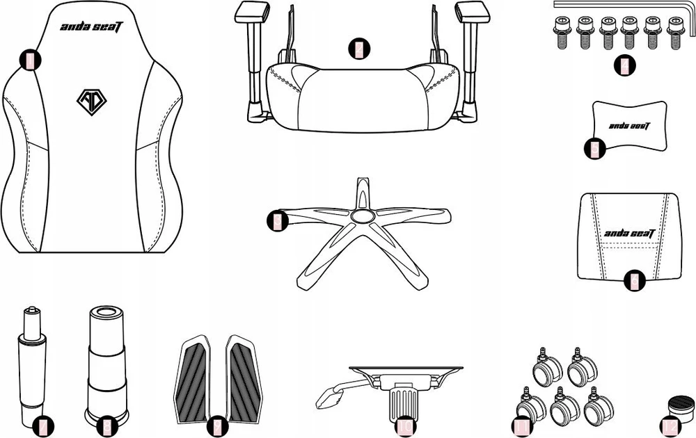 Žaidimų kėdė AndaSeat Phantom 3 L, tamsiai pilkos spalvos, medžiaga: audinys