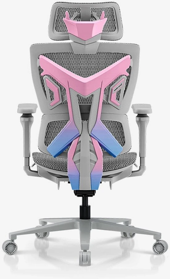 Žaidimų kėdė AndaSeat X-Air Pro XL, Pilka su melsvos-rožinės spalvos akcentais